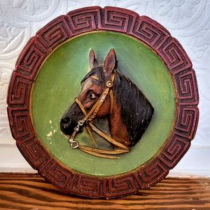 Vintage Chalk-ware 3D Plate